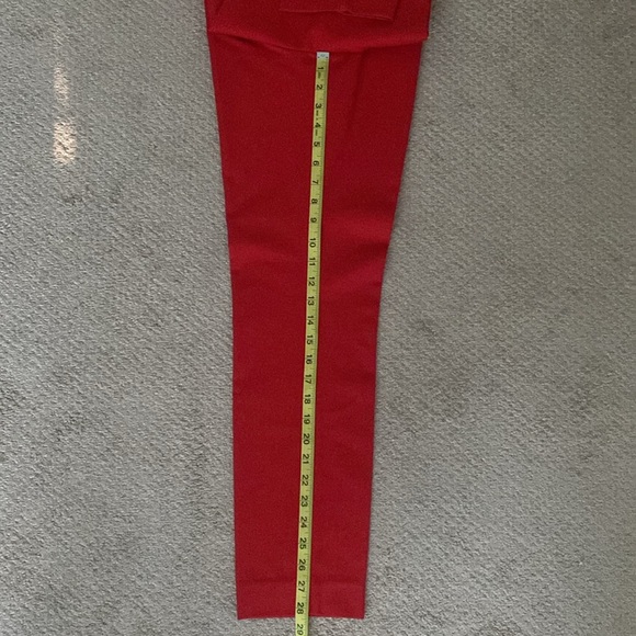 Crosby Madison Career Pants Size 4 Red 97% Cotton NWOT Minimalist Sophistication - Picture 10 of 12